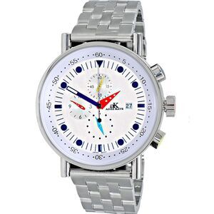 Adee Kaye Men's Mando-Mb White Dial Watch - AK2268-30SV